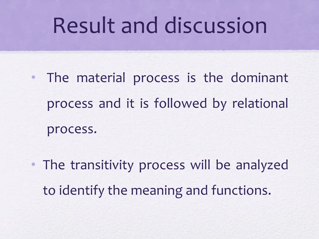 result and discussion