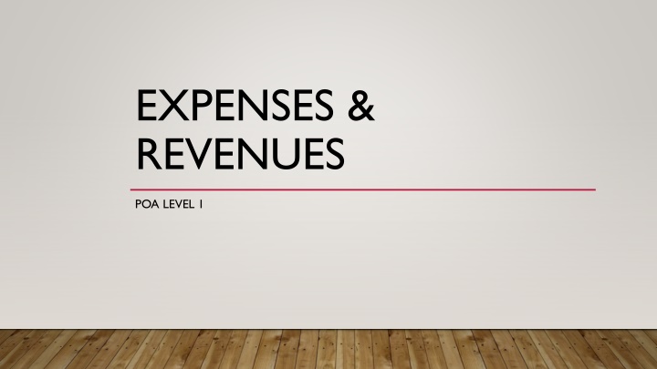 expenses revenues