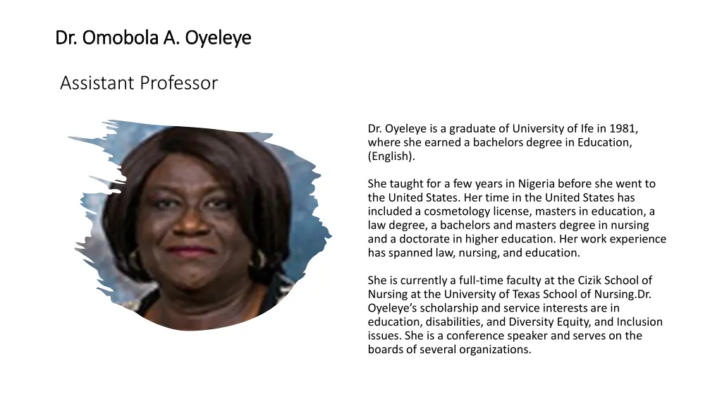 dr dr omobola omobolaa