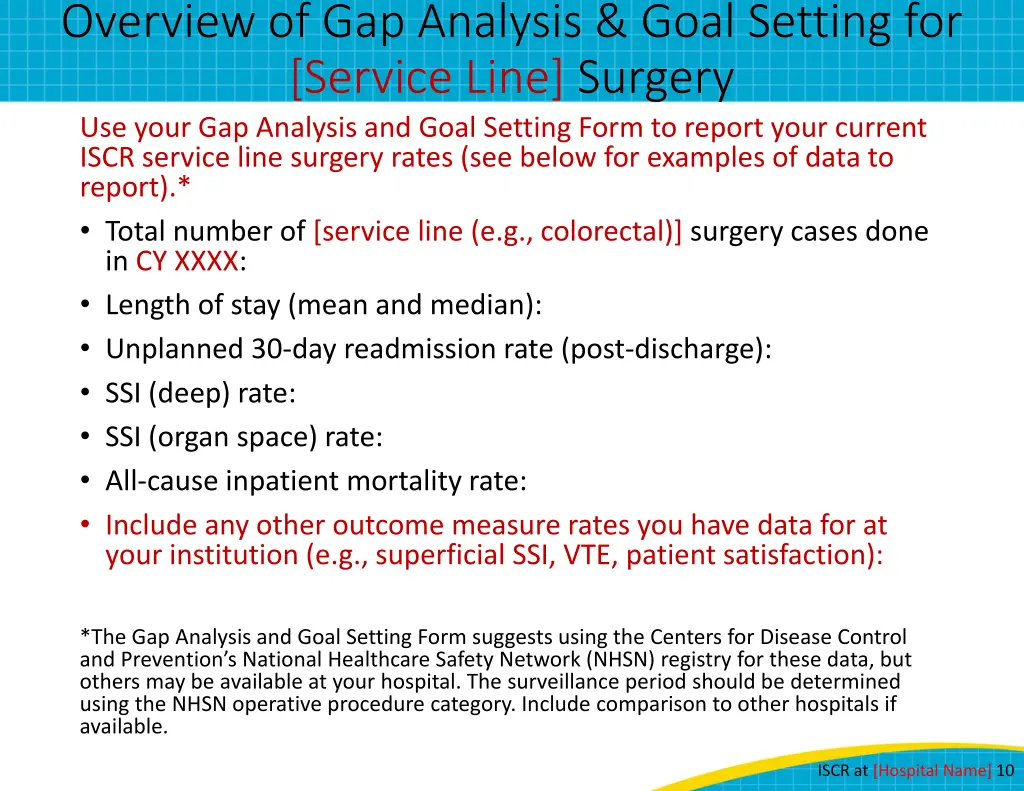 overview of gap analysis goal setting for service