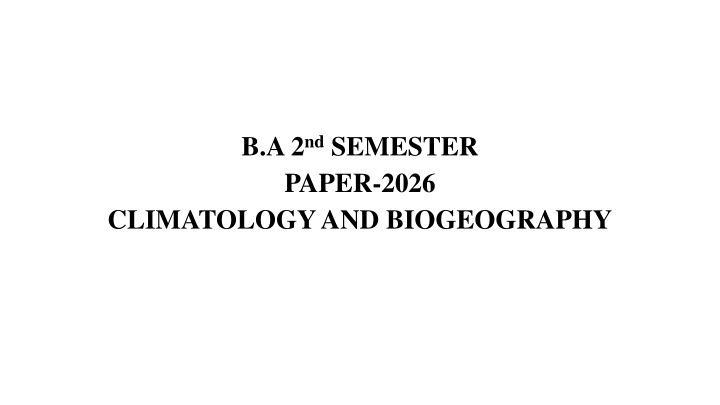 b a 2 nd semester paper 2026