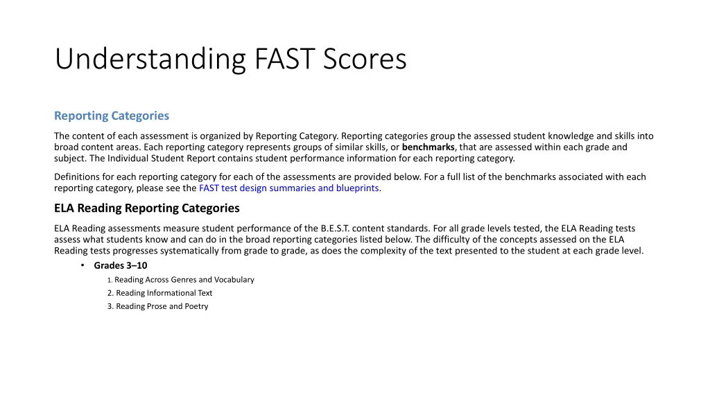 understanding fast scores 4