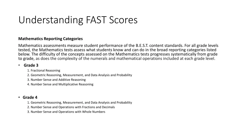 understanding fast scores 5