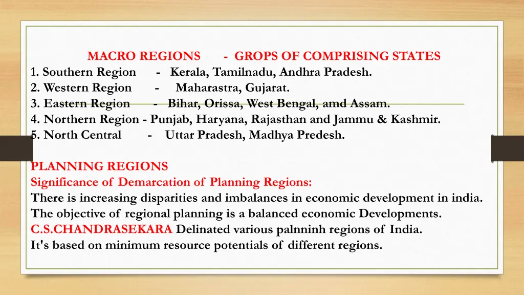 macro regions grops of comprising states