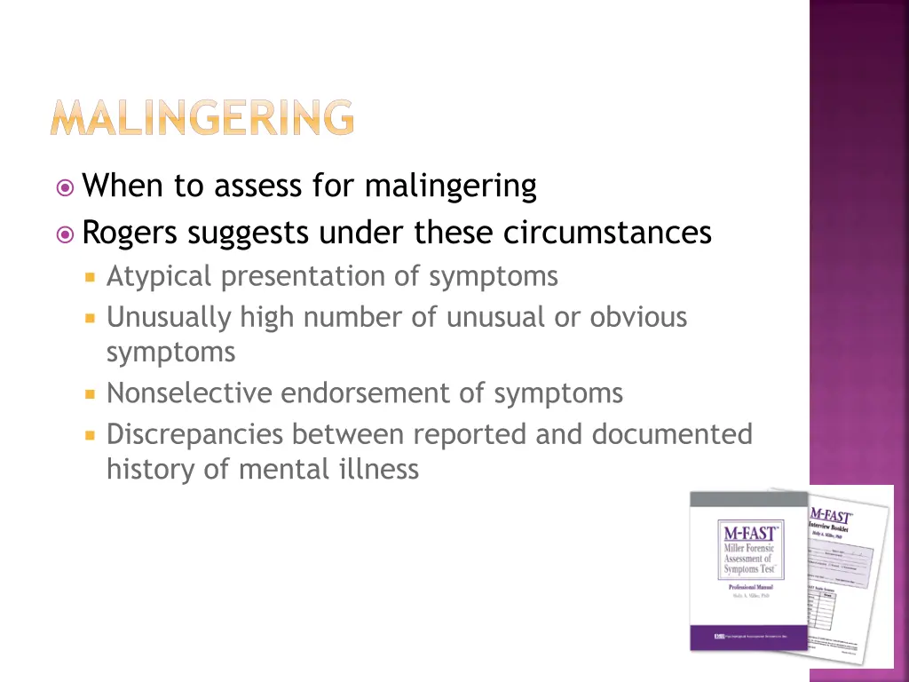 malingering 1