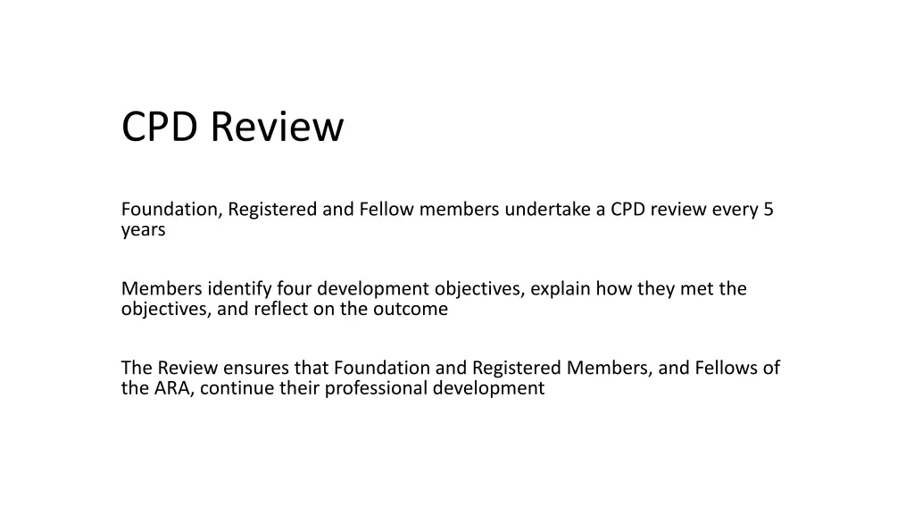 cpd review