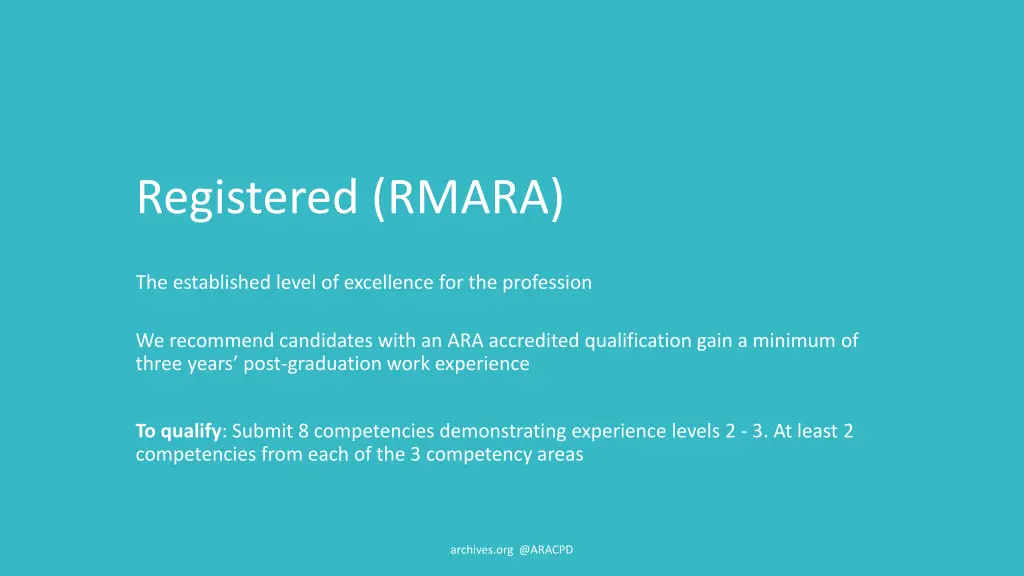 registered rmara