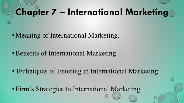 chapter 7 international marketing