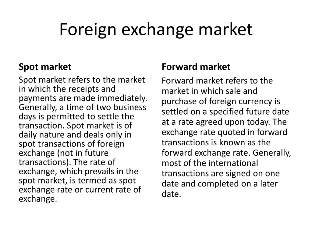 foreign exchange market 1