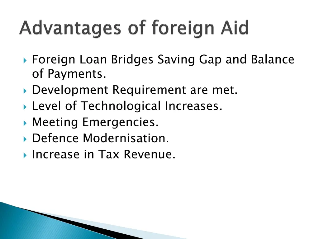 foreign loan bridges saving gap and balance