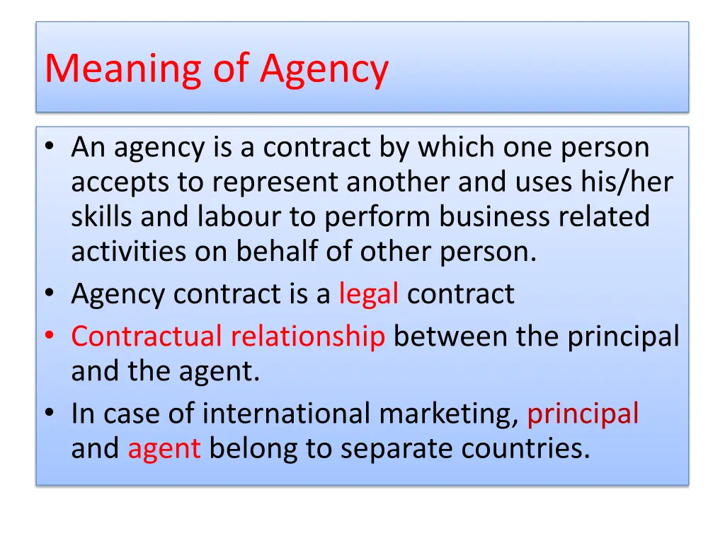 meaning of agency