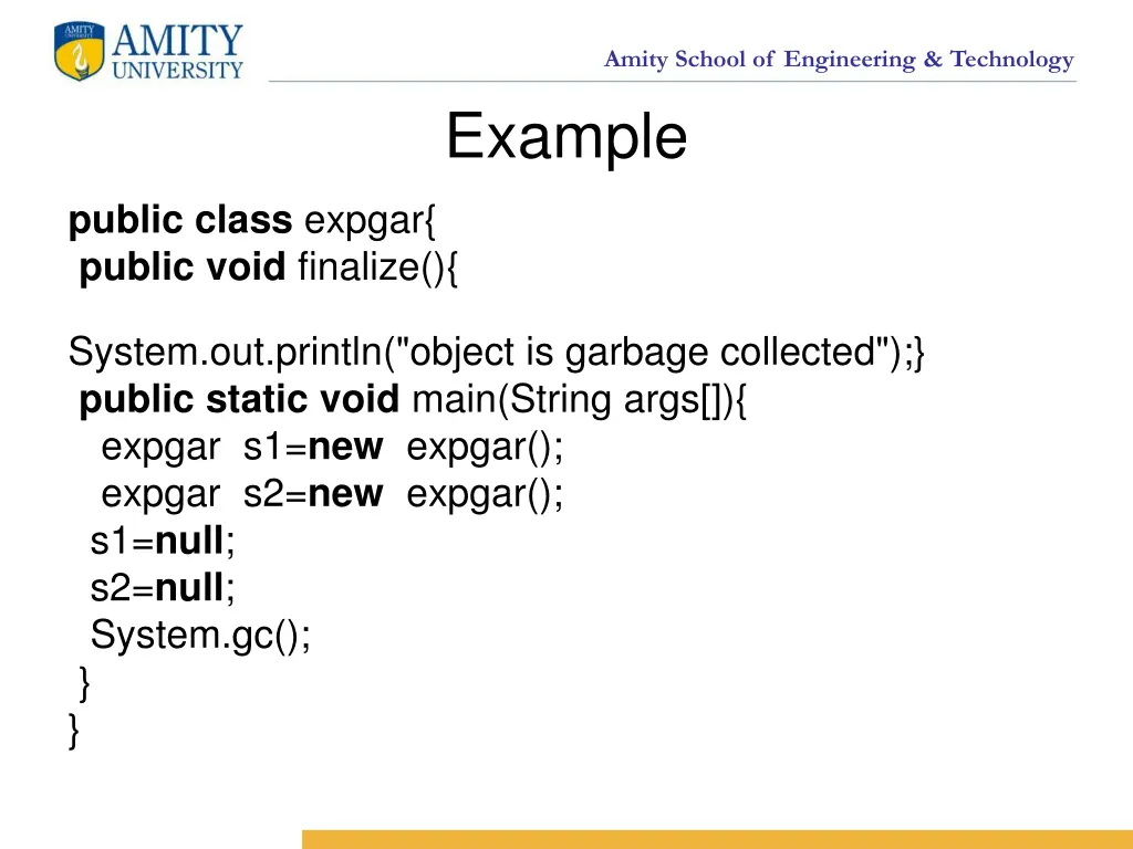 amity school of engineering technology example