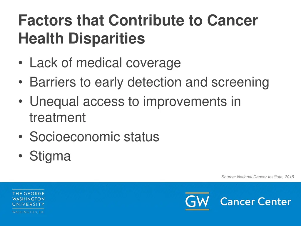 factors that contribute to cancer health