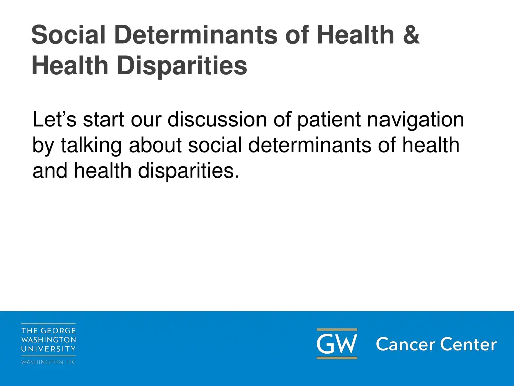 social determinants of health health disparities