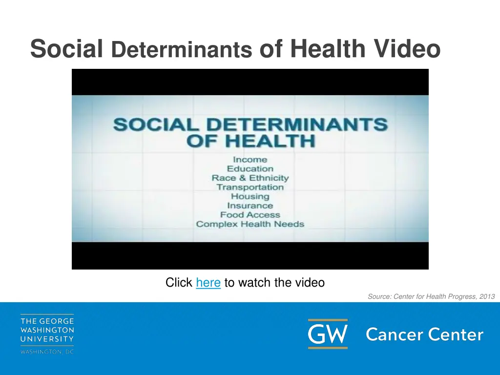 social determinants of health video