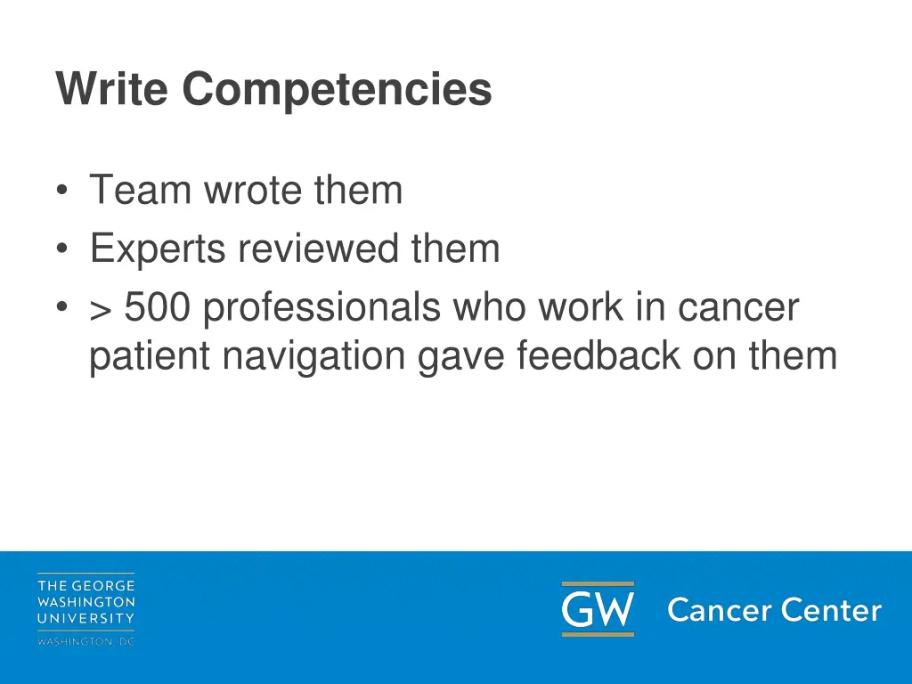 write competencies