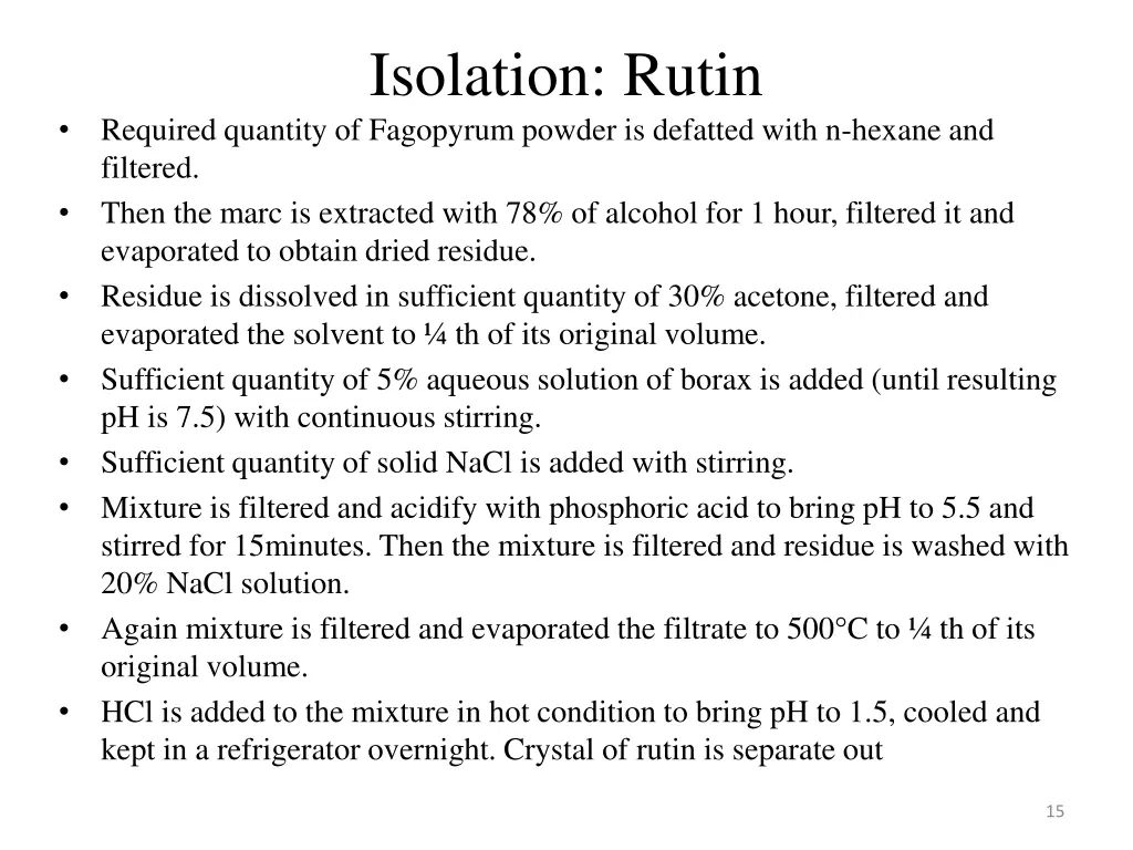 isolation rutin