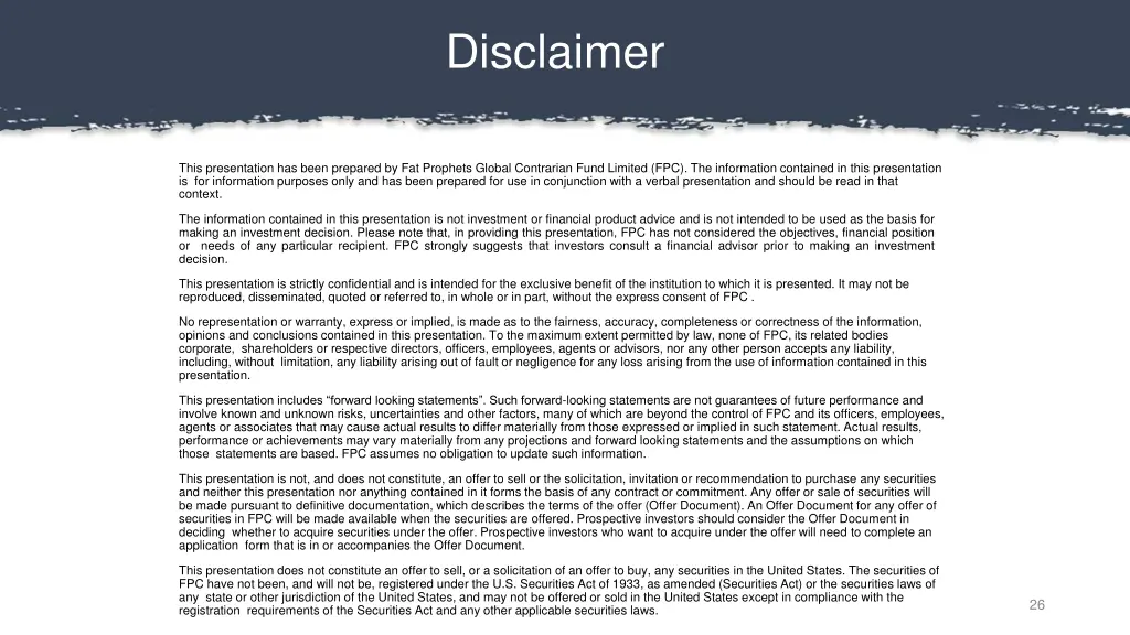 disclaimer