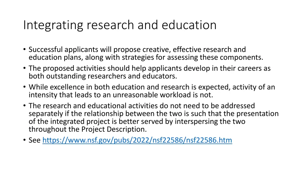 integrating research and education