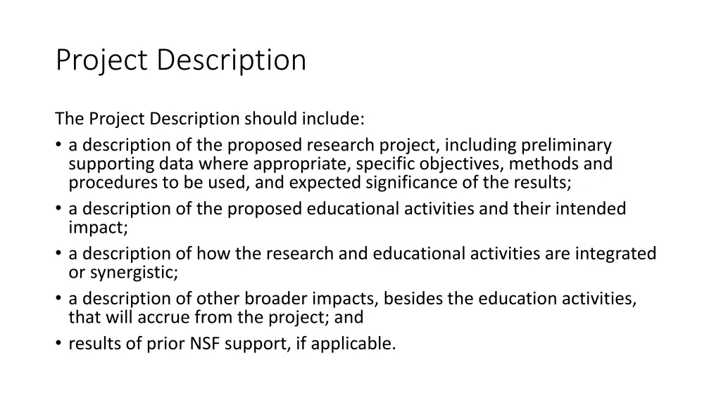 project description