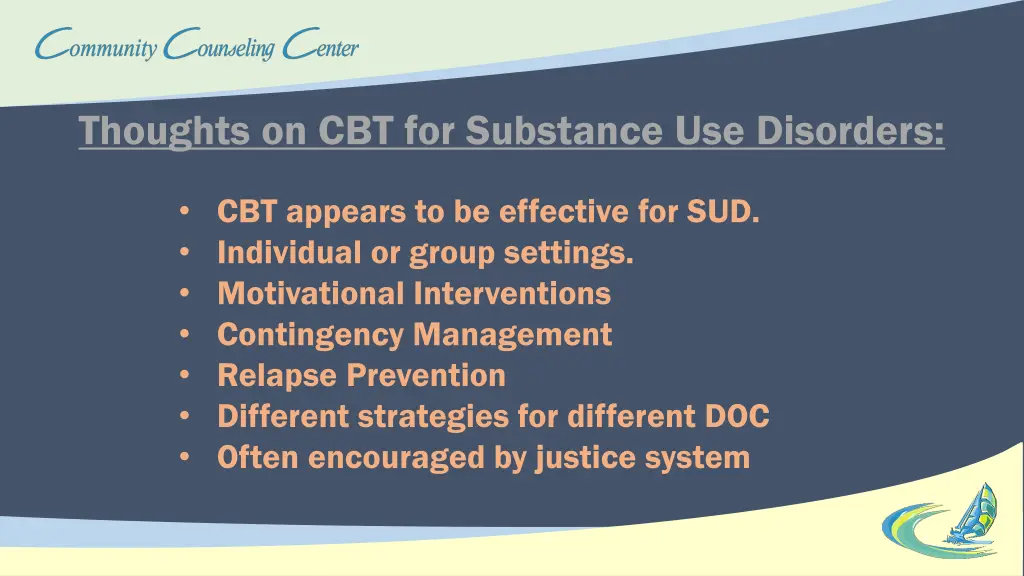 thoughts on cbt for substance use disorders