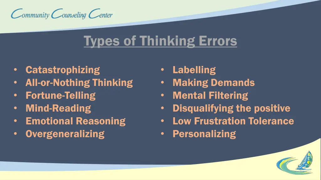 types of thinking errors