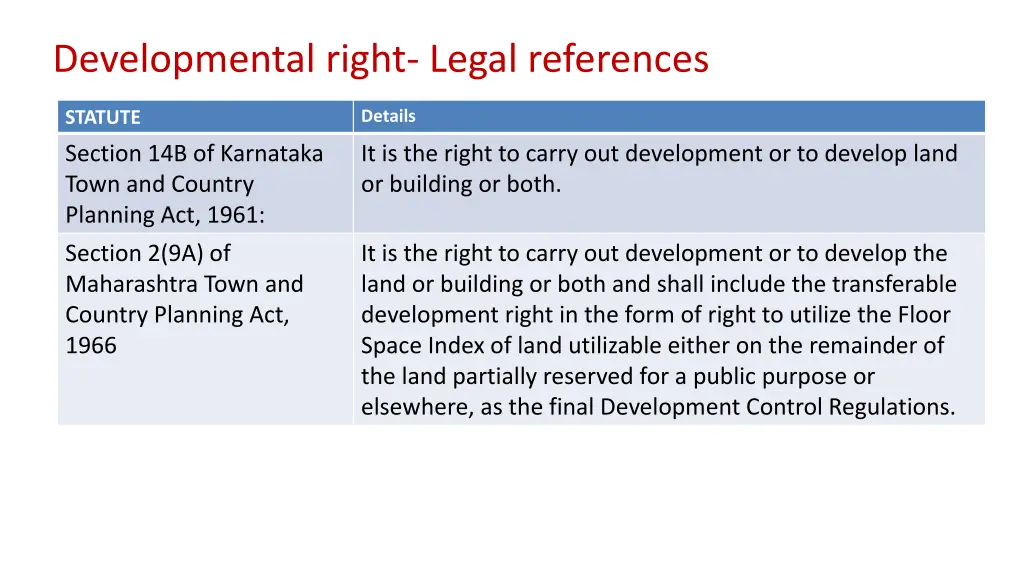 developmental right legal references