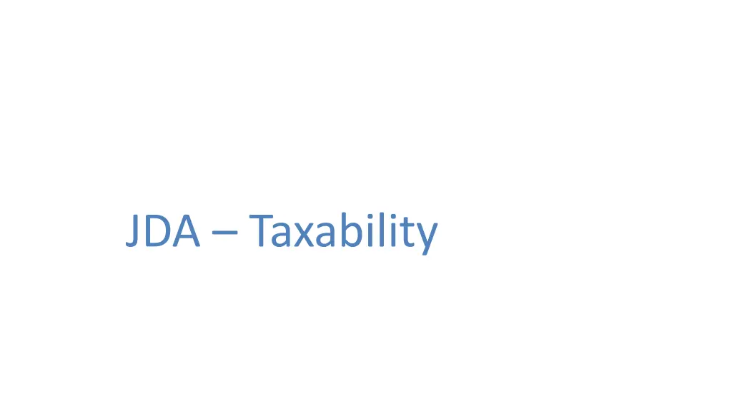 jda taxability