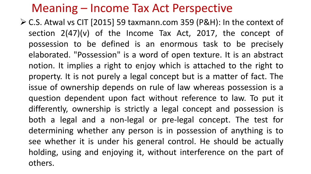 meaning income tax act perspective 3