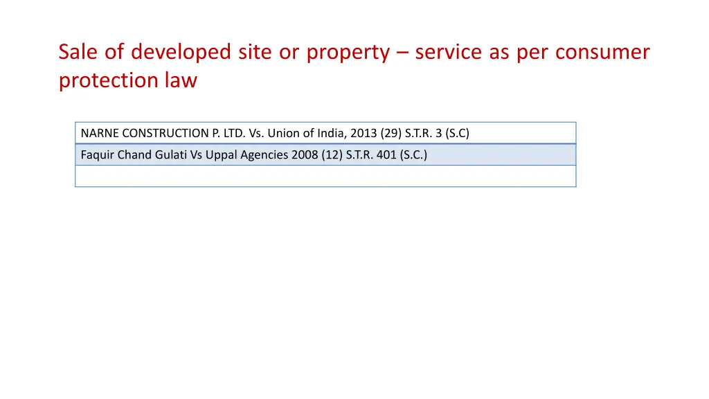 sale of developed site or property service