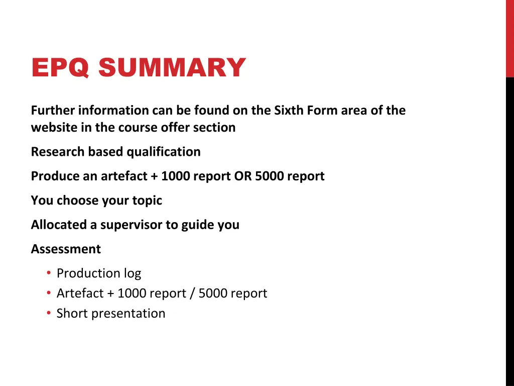 epq summary