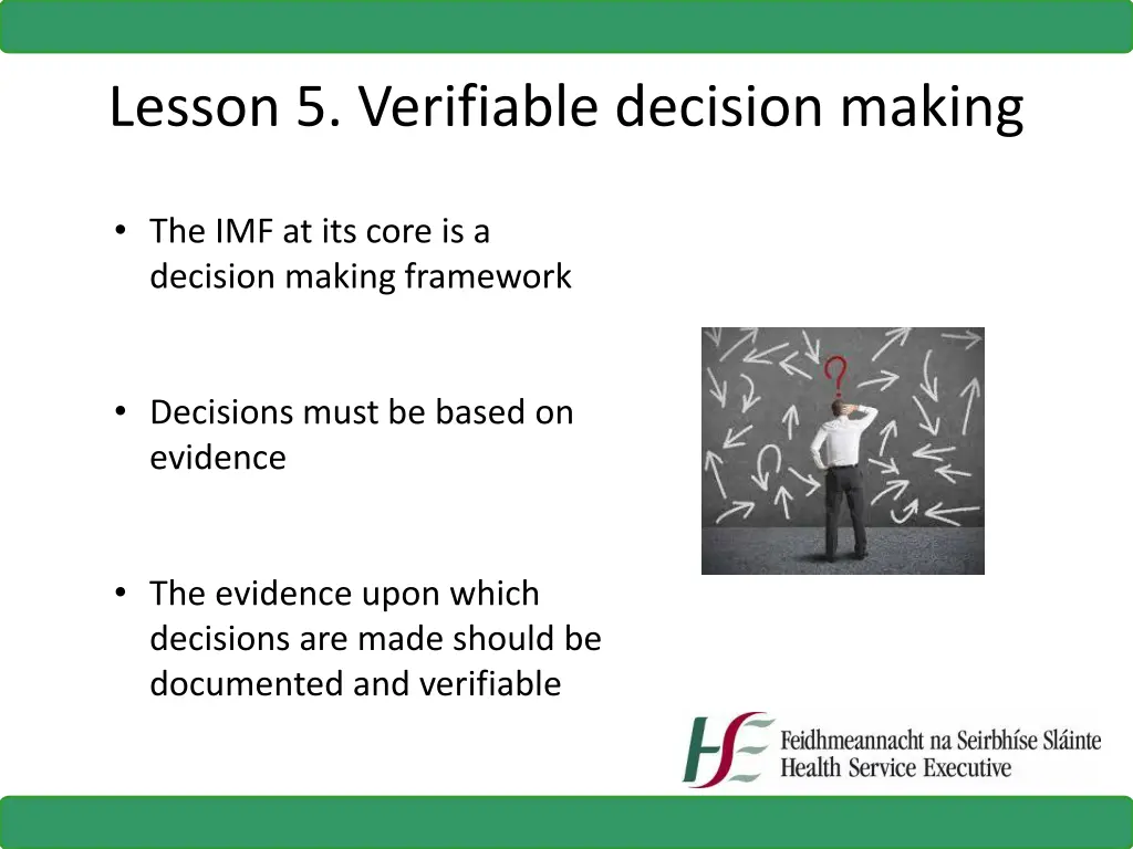 lesson 5 verifiable decision making