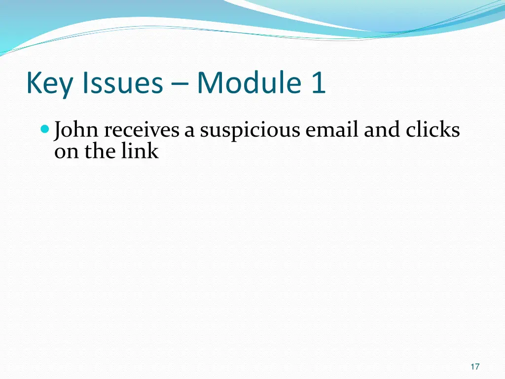 key issues module 1