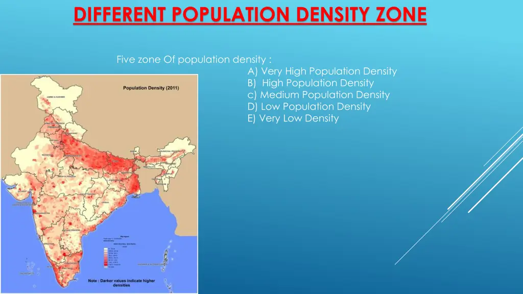 different population density zone