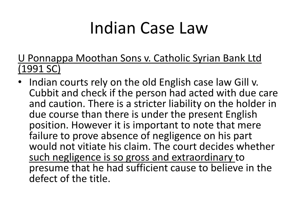 indian case law