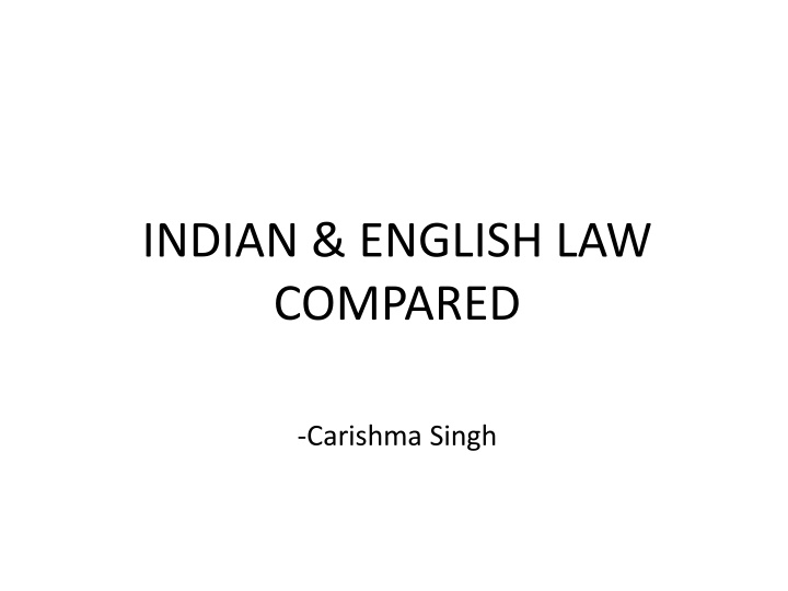 indian english law compared