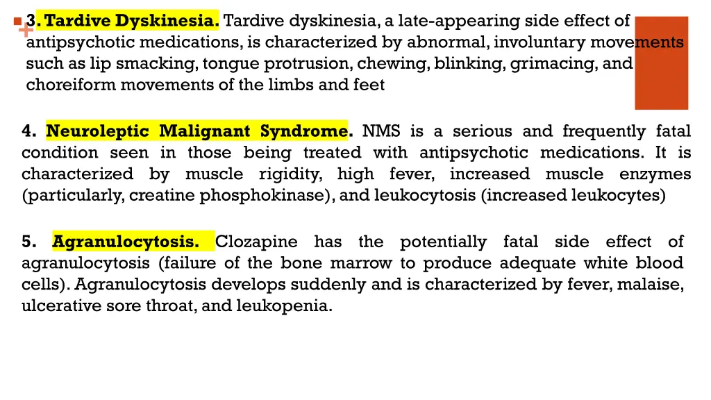 3 tardive dyskinesia tardive dyskinesia a late