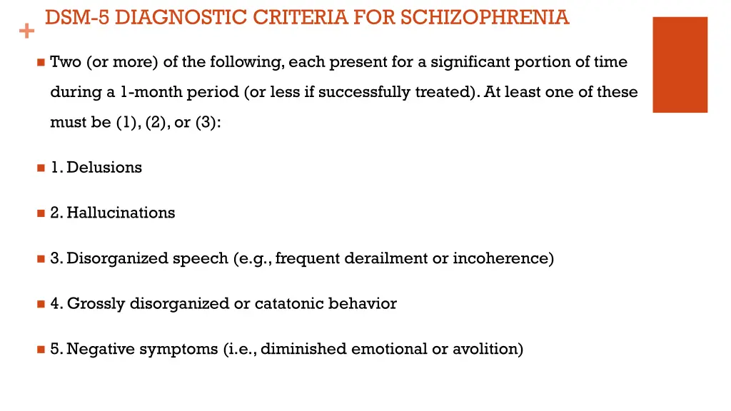 dsm 5 diagnostic criteria for schizophrenia