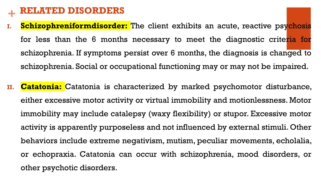 related disorders i schizophreniformdisorder