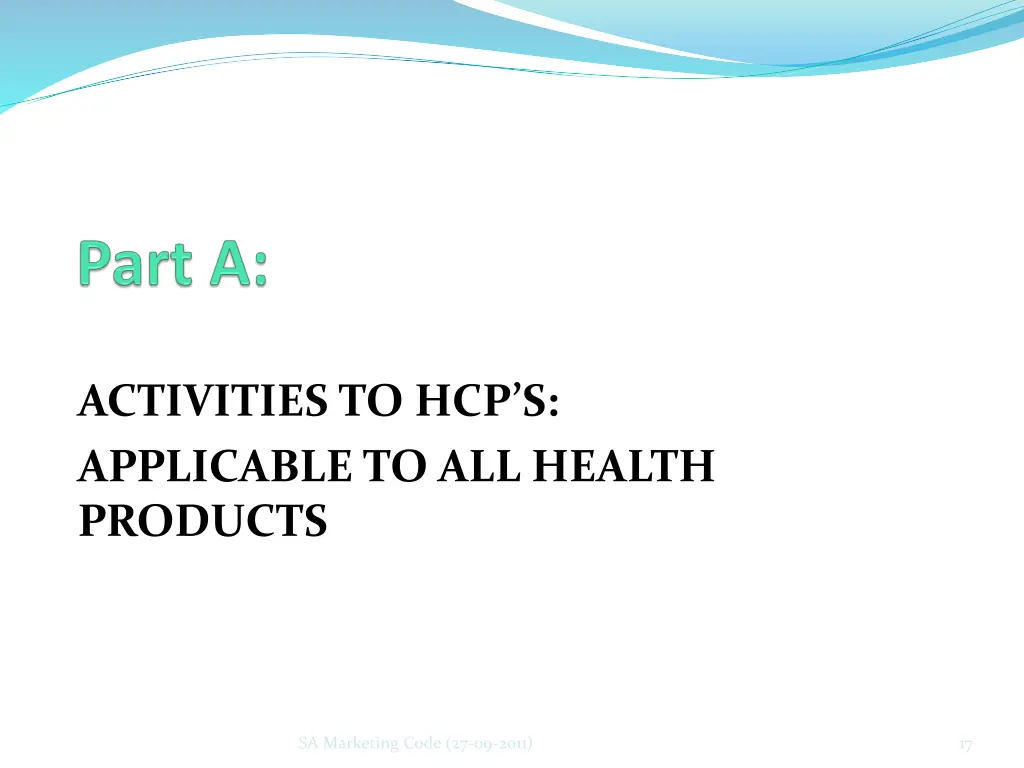 activities to hcp s applicable to all health