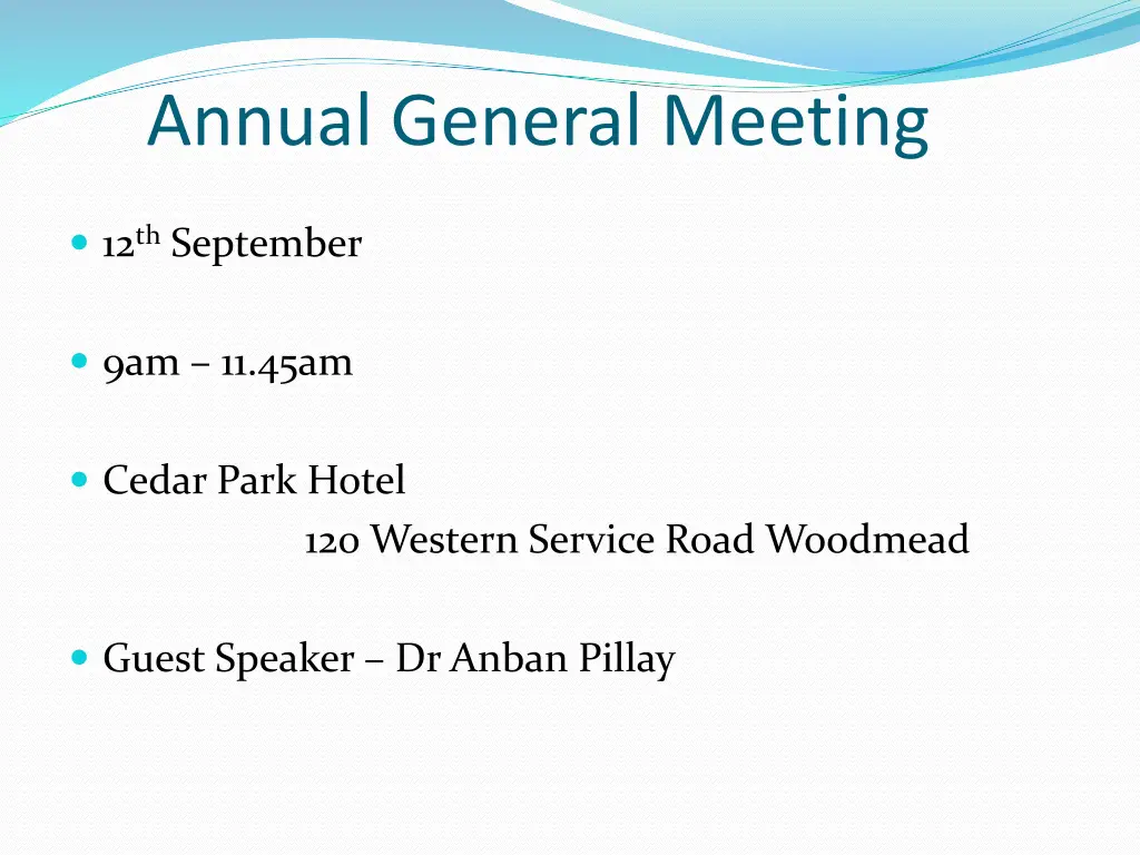 annual general meeting