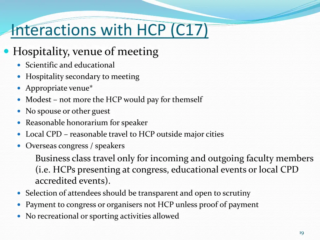 interactions with hcp c17