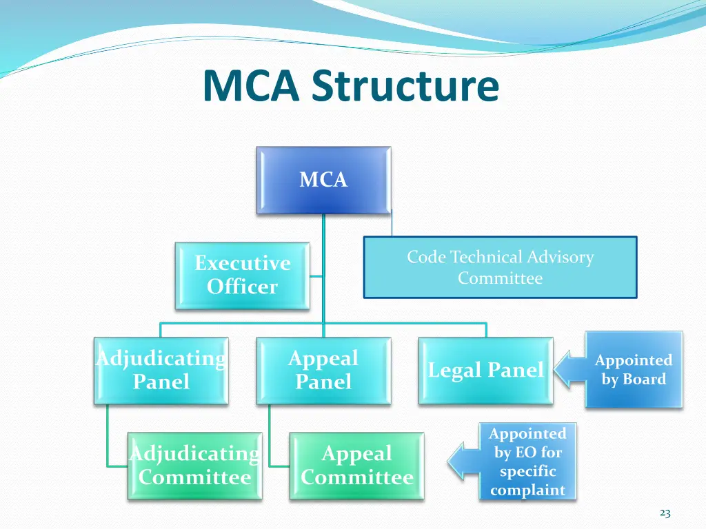 mca structure