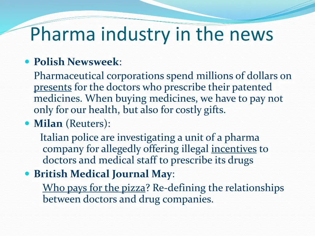 pharma industry in the news