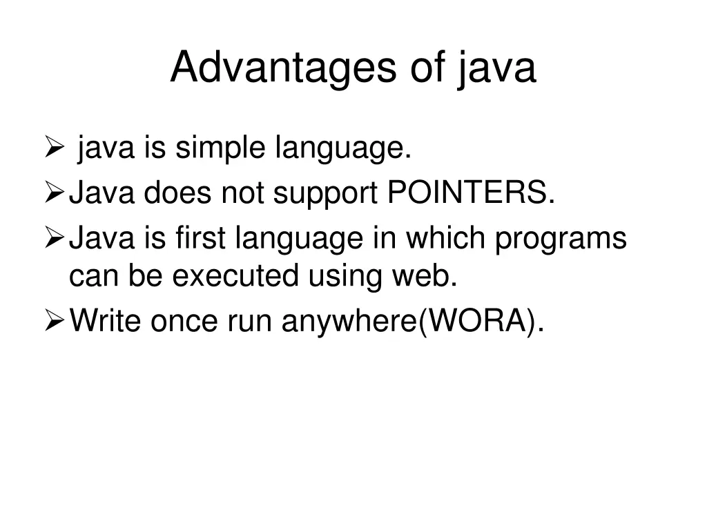 advantages of java