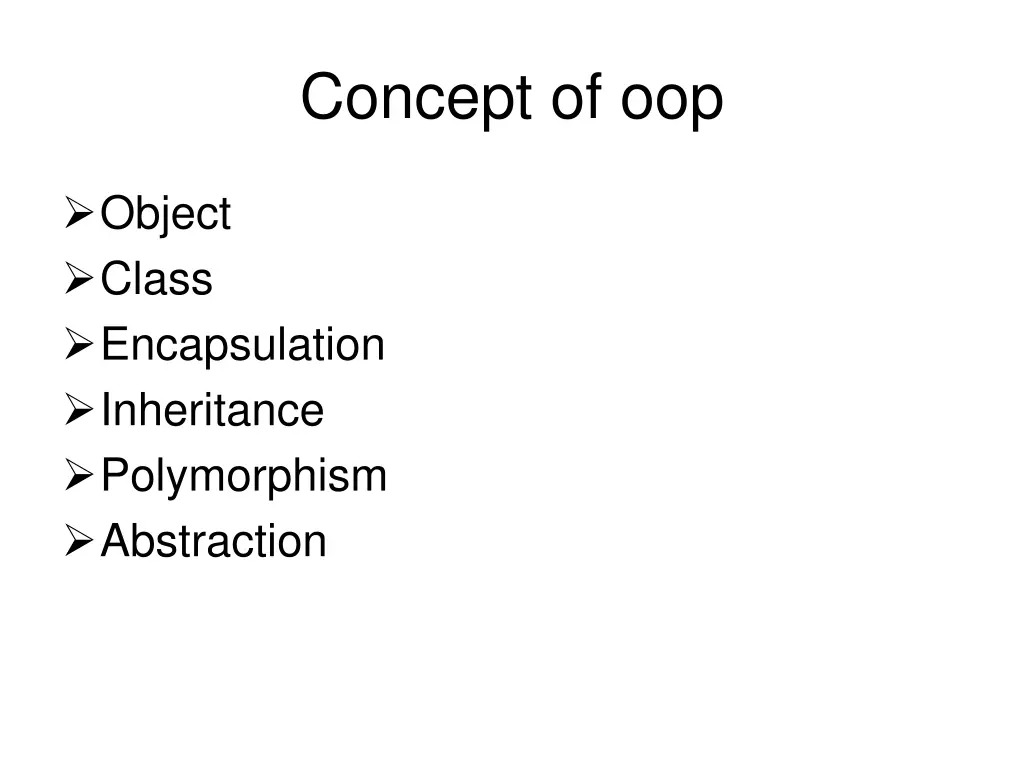 concept of oop