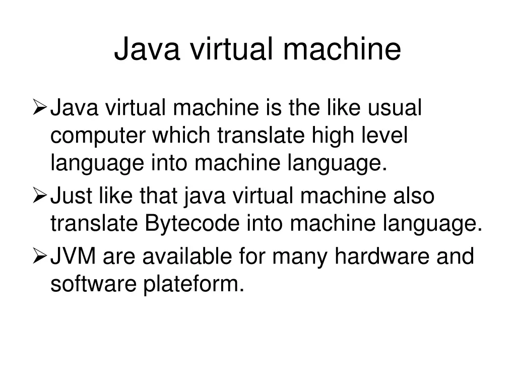 java virtual machine