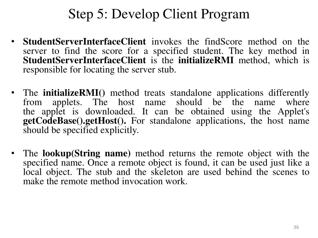 step 5 develop client program 5