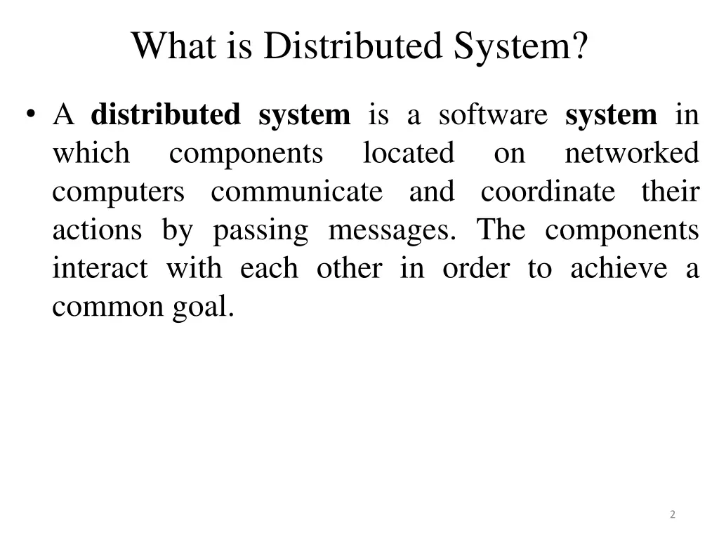 what is distributed system