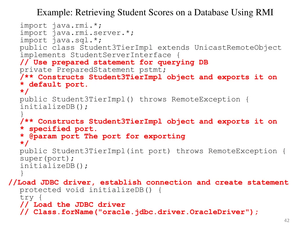 example retrieving student scores on a database 2